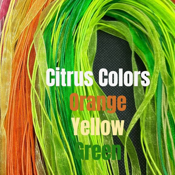 Organza Ribbon Necklaces New Mixed Color 10 Pack Multi Strand DIY Colorful Hemp - Picture 6 of 10